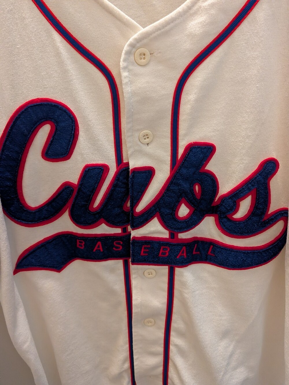 STARTER White, Blue & Red Chicago Cubs Baseball Jersey Size Large - Picture 4 of 5